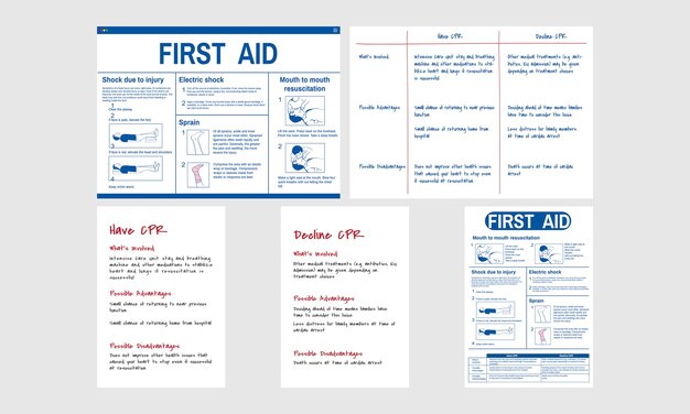 Illustration of CPR emergency rescue