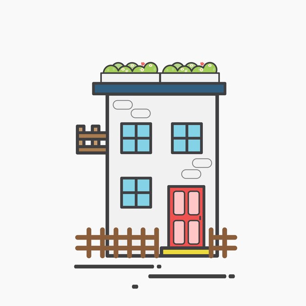 Illustration of a cute house