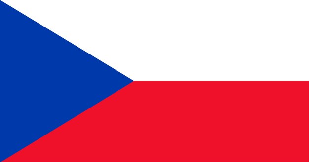 チェコ共和国の旗のイラスト