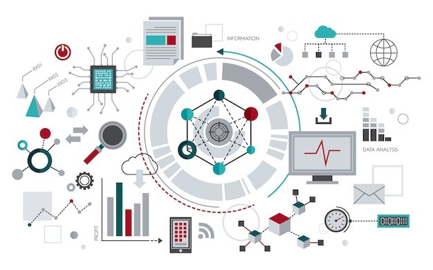 Illustration of data analysis graph