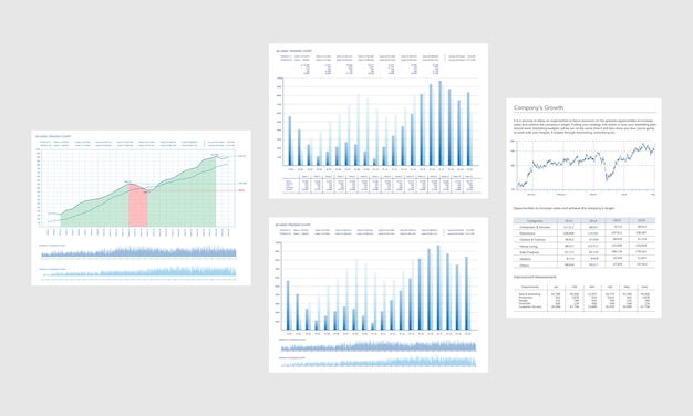 Free vector illustration of data analysis graph