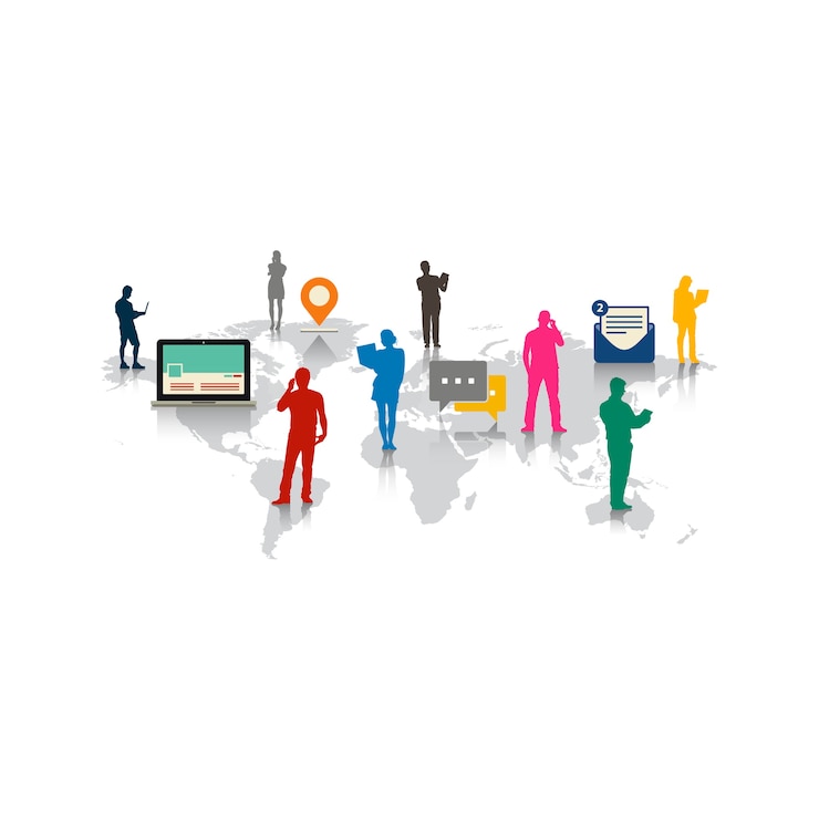 Free Vector illustration of diverse people