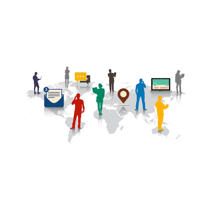 Free Vector illustration of diverse people