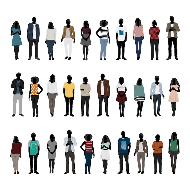 Illustration of diverse people