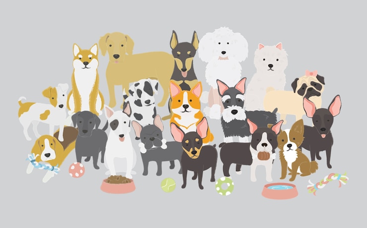 無料Vector 犬のコレクションのイラスト