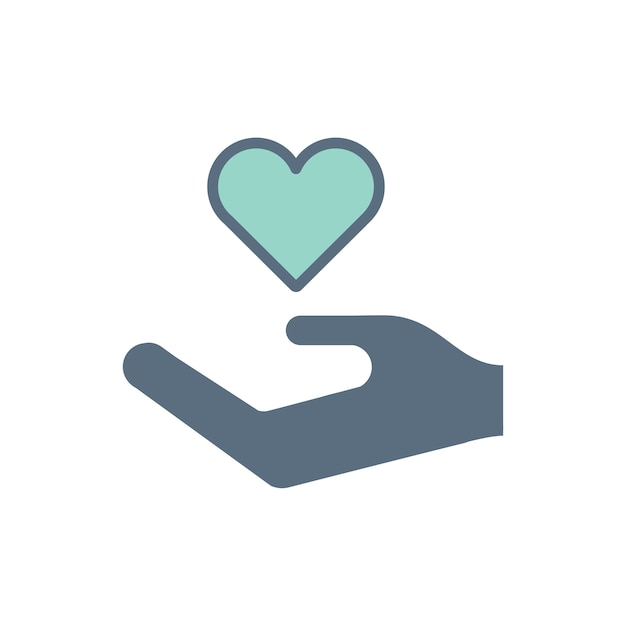 Illustration of donation support icons