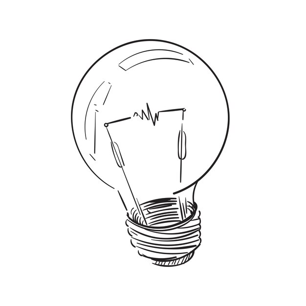 Illustration drawing of light bulb