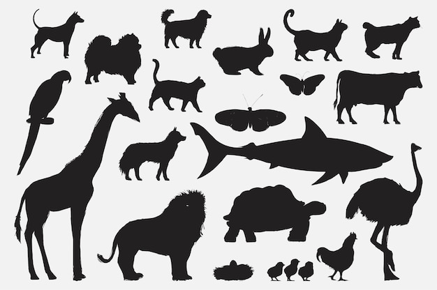 Стиль рисунка рисунка коллекции животных