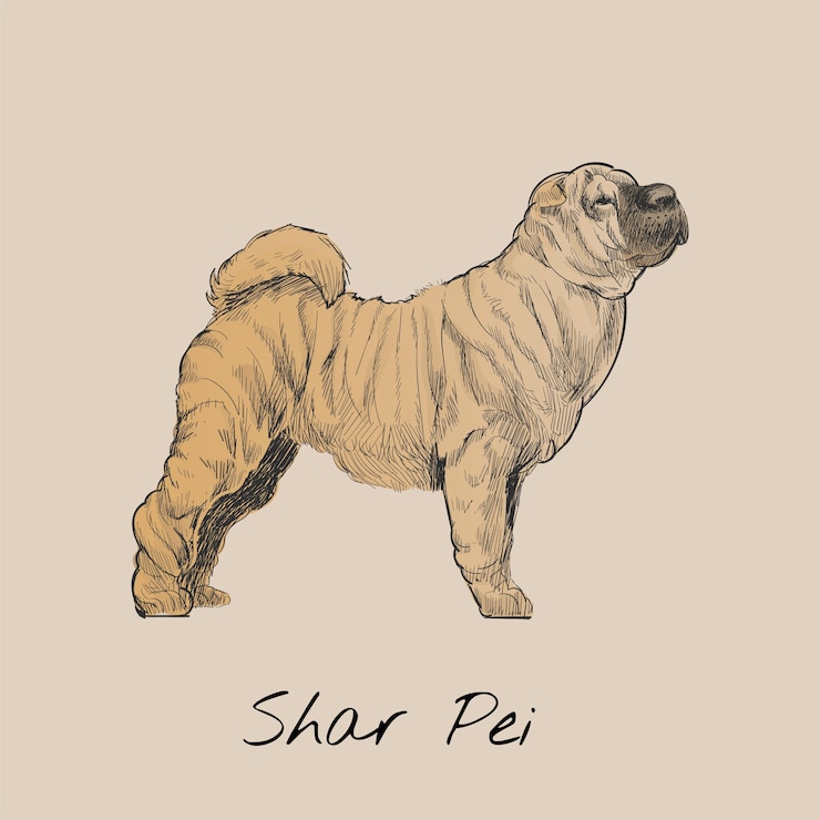 Free Vector illustration drawing style of dog