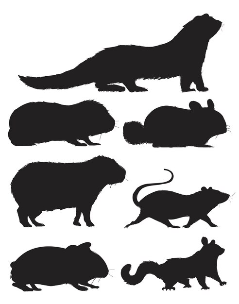 Стиль рисунка рисунка коллекции крысы