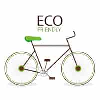 Vettore gratuito illustrazione della bici ecologica ecologica