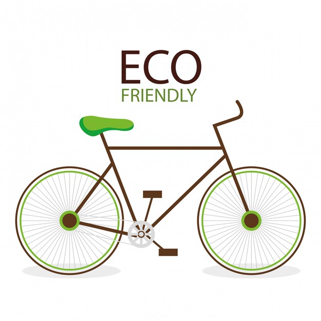 illustration of eco friendly environmental bike