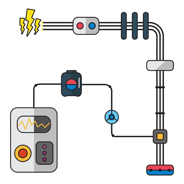 Vettore gratuito illustrazione di energia elettrica
