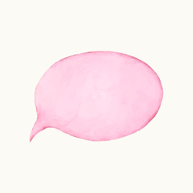 Free vector illustration of an empty colorful speech bubble