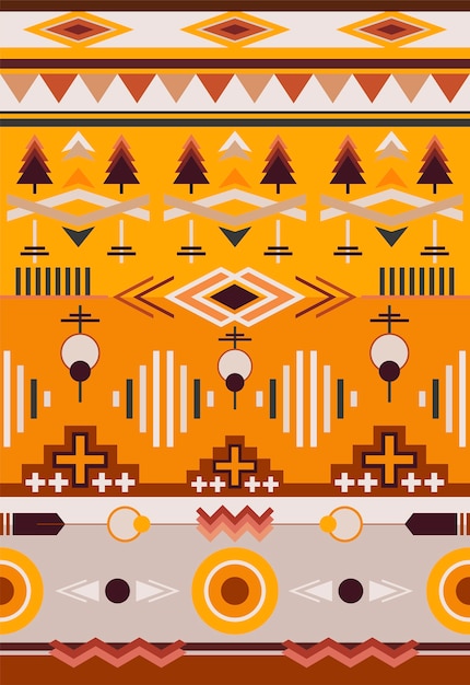 Free vector illustration of ethnic pattern