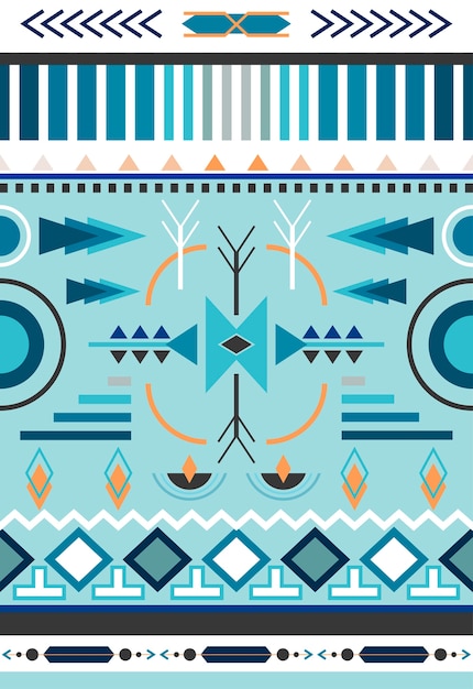 Free vector illustration of ethnic pattern