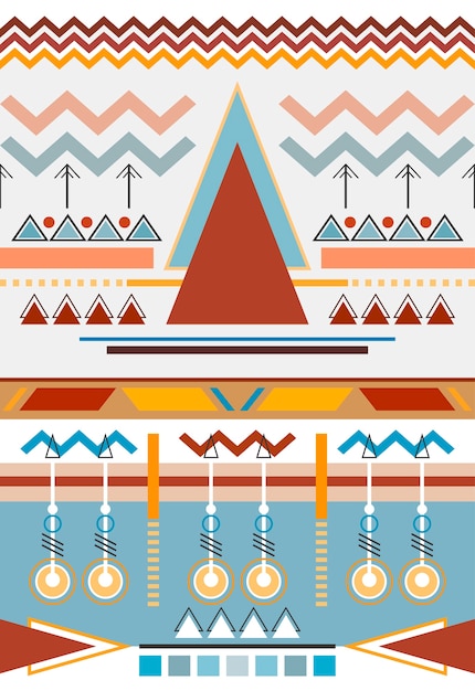 Free vector illustration of ethnic pattern