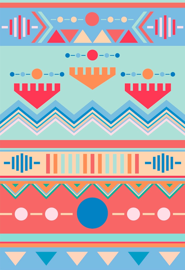 Free Vector illustration of ethnic pattern