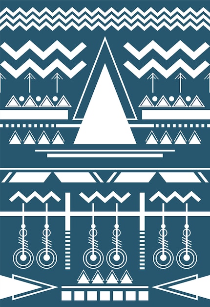 Free vector illustration of ethnic pattern