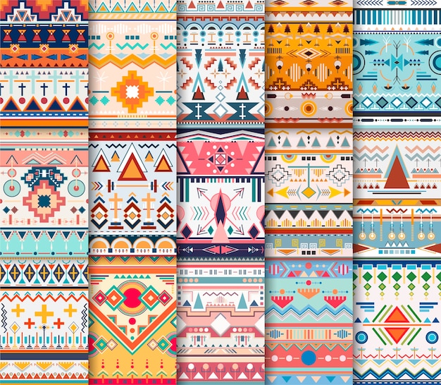 Free vector illustration of ethnic pattern