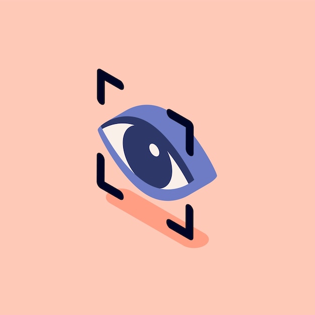 Illustration of eye recognition scanning