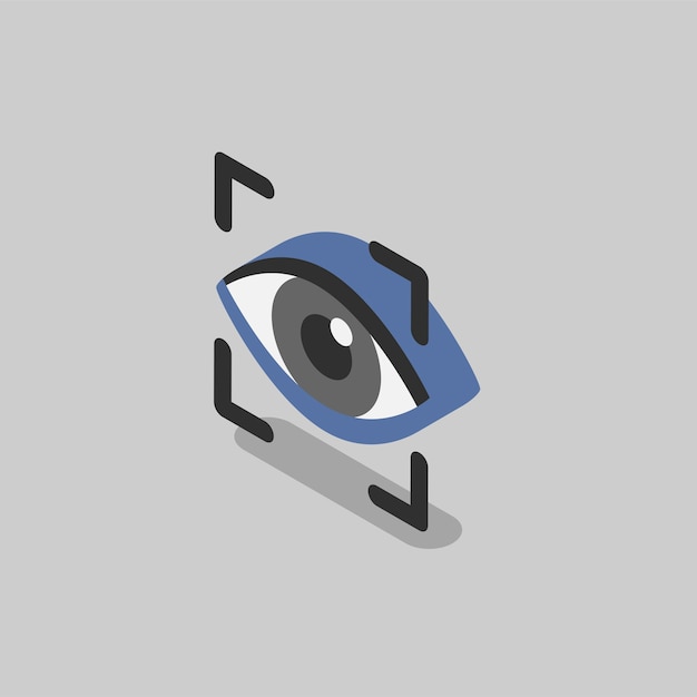 Illustration of eye recognition scanning