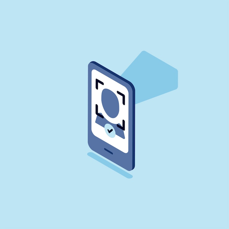 Free Vector illustration of face recognition technology
