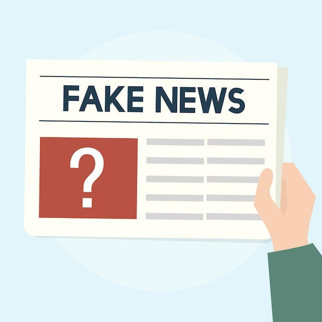 Free vector illustration of fake news concept