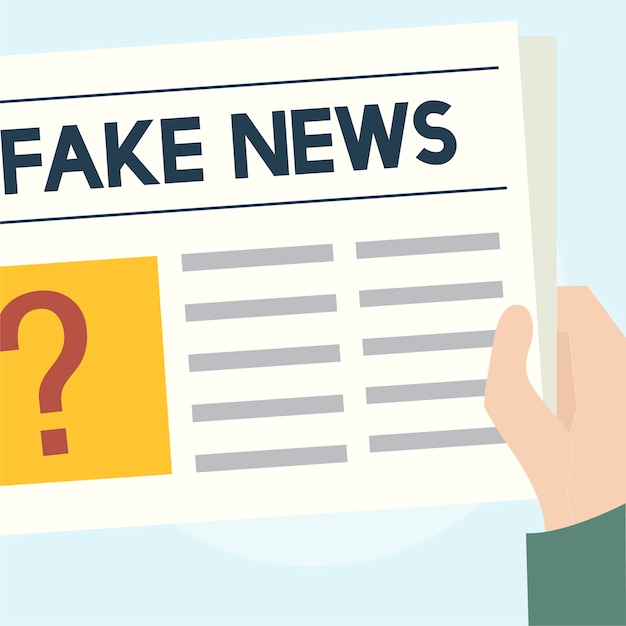 Free vector illustration of fake news concept