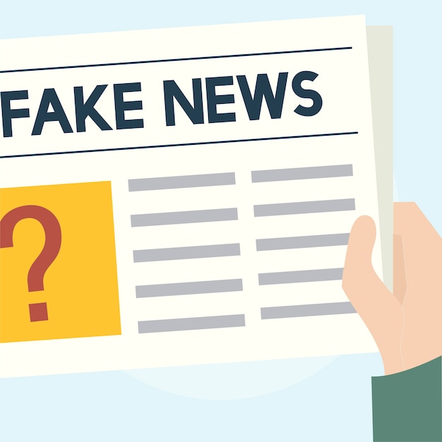 Illustration of fake news concept