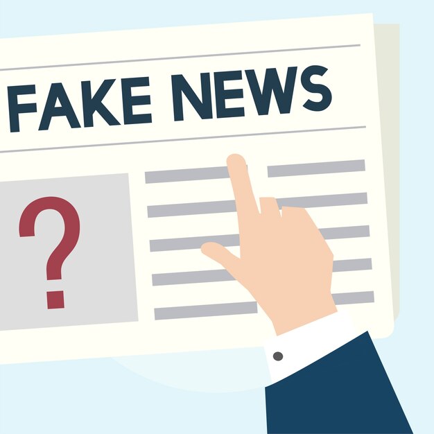 Illustration of fake news concept