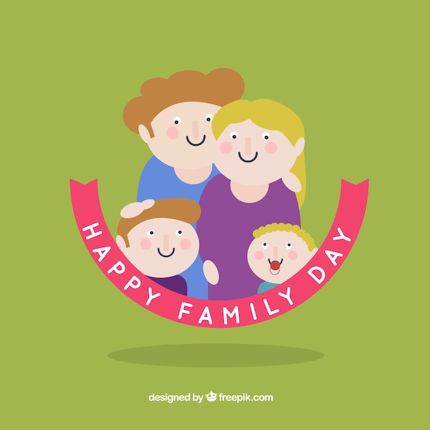 Free Vector illustration of family day