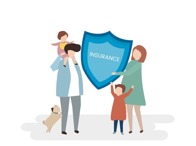 Illustration of family life insurance