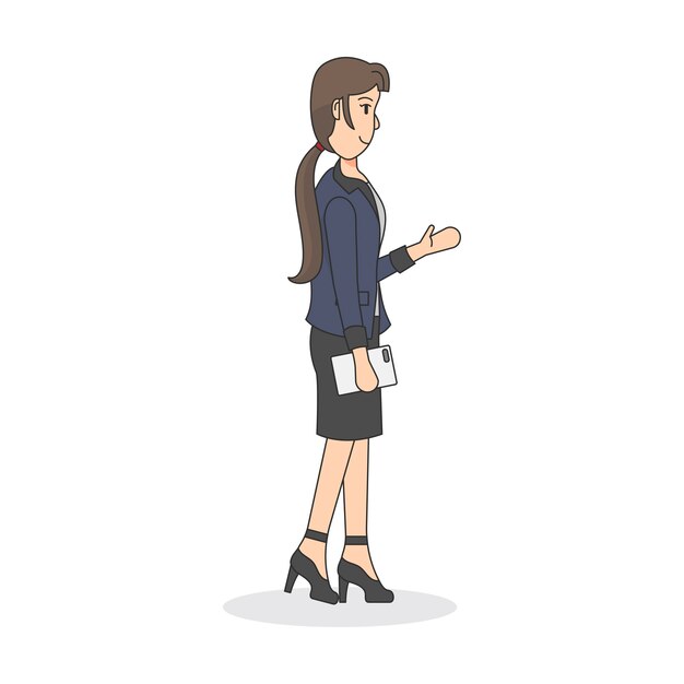 女性の会社員のイラスト