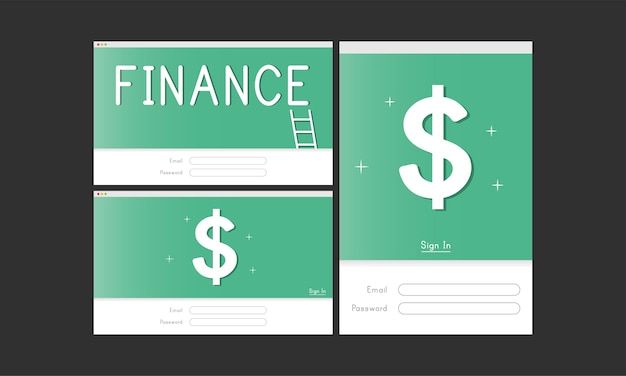 Free vector illustration of financial concept