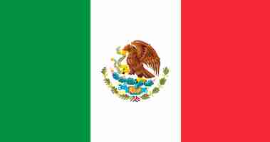 Free vector illustration flag of mexico