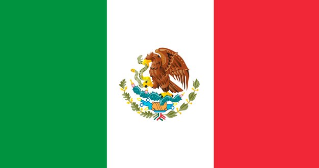 Бесплатное векторное изображение Иллюстрация флага мексики