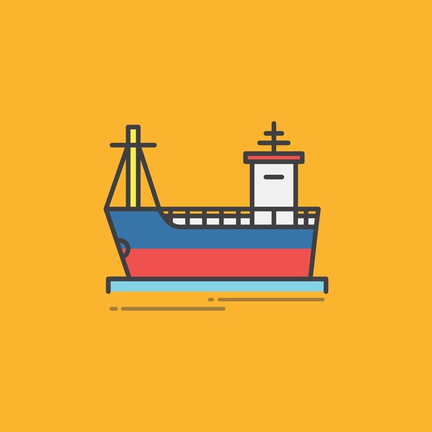 Иллюстрация грузового корабля