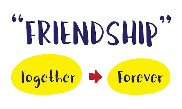 Free vector illustration of friendship concept