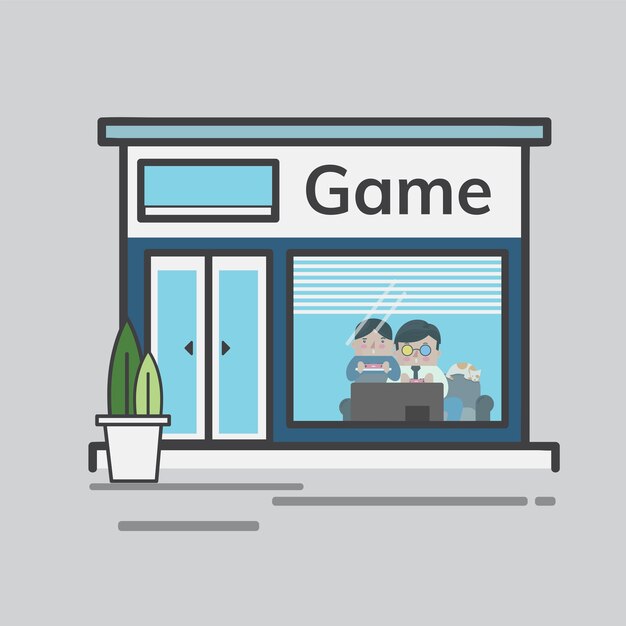 Иллюстрация игрового магазина