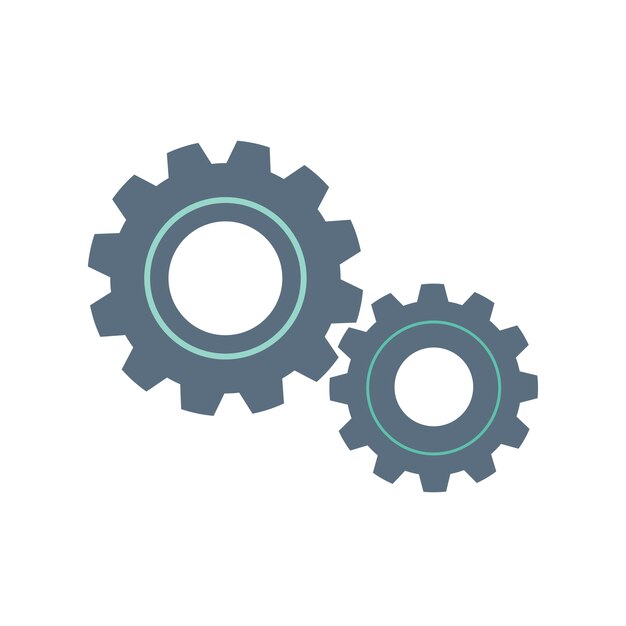 Illustration of gear doodle icon