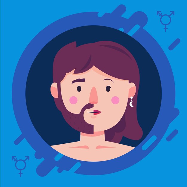 Illustration of gender identity concept