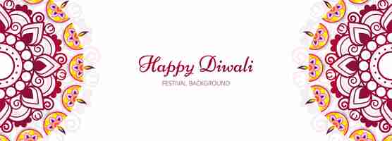 Free vector illustration or greeting card of diwali festival