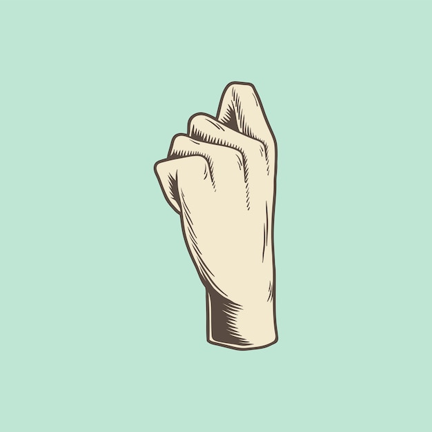 Illustration of hand gesture icon