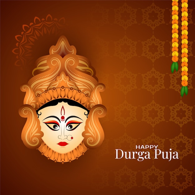 행복한 Durga puja 축제 축하 배경 그림