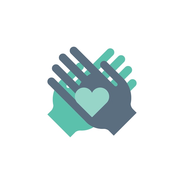 Free vector illustration of helping hands support icons