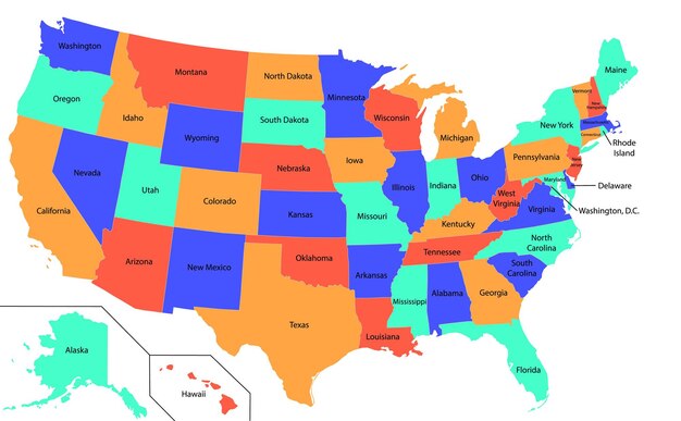 Premium Vector The United States Of America Map
