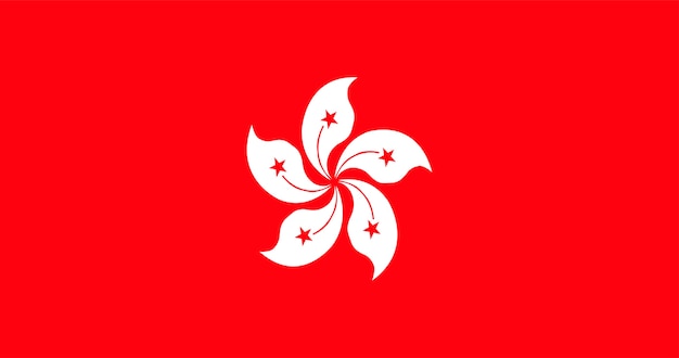 Vettore gratuito illustrazione della bandiera di hong kong