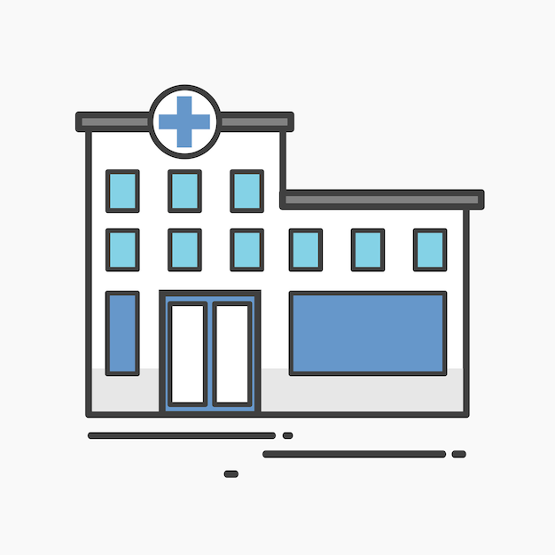 Free vector illustration of a hospital