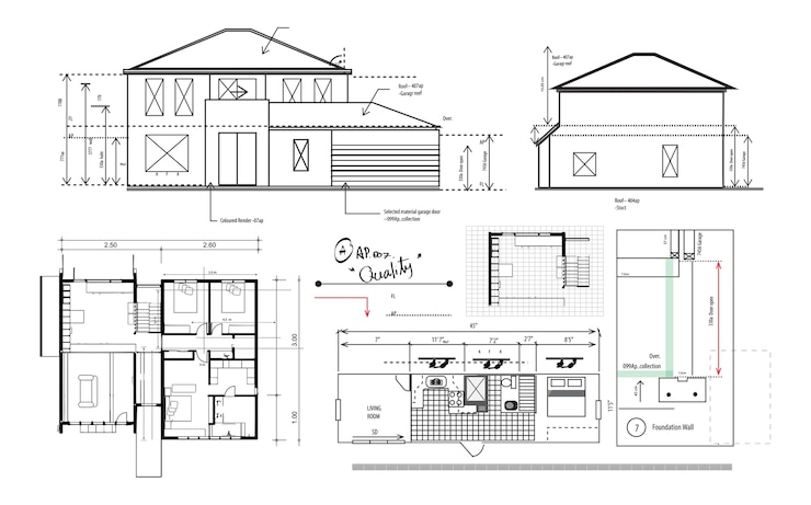 Free Vector illustration of house planning